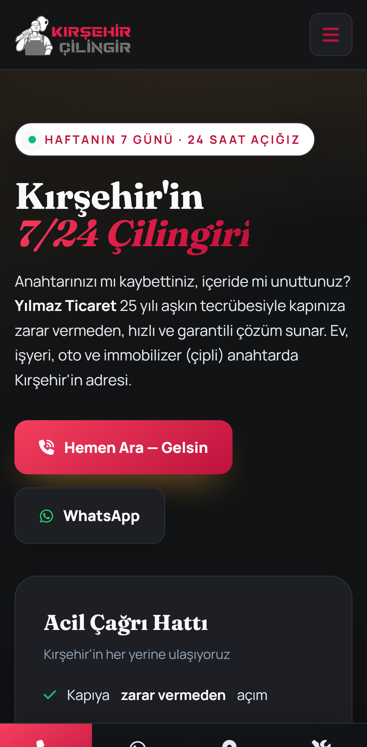 Kırşehir Çilingir Yılmaz Ticaret Mobil Görünüm