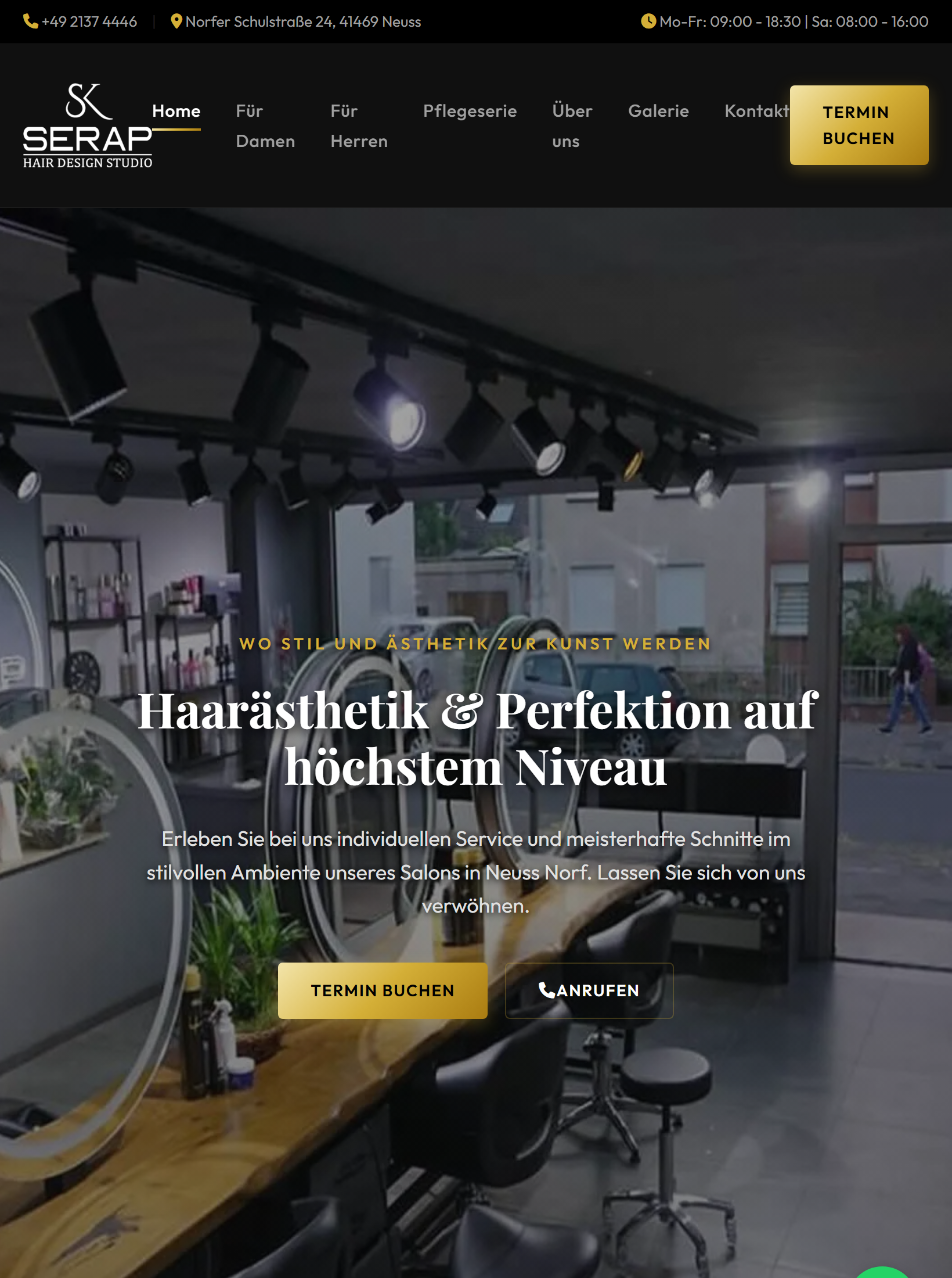 Serap Hair Design Studio iPad Tablet Görünüm